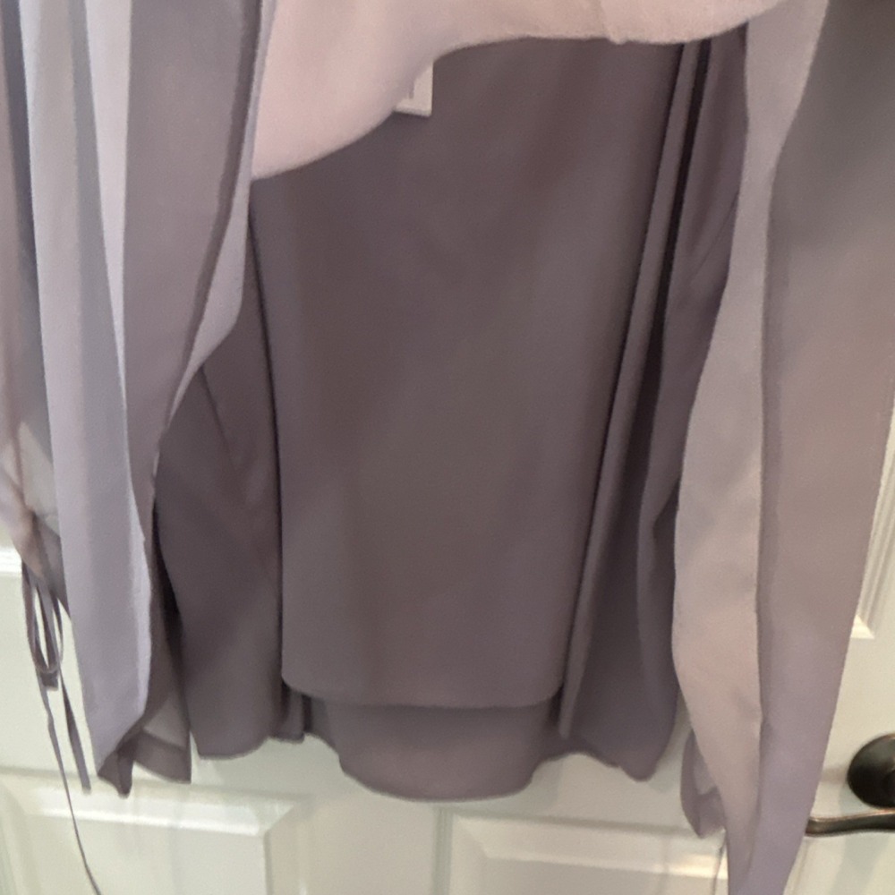 NWT Eileen Fisher Lavender Silk Square Neck Cami & Poncho Sleeveless/Long L/XL - Picture 9 of 11